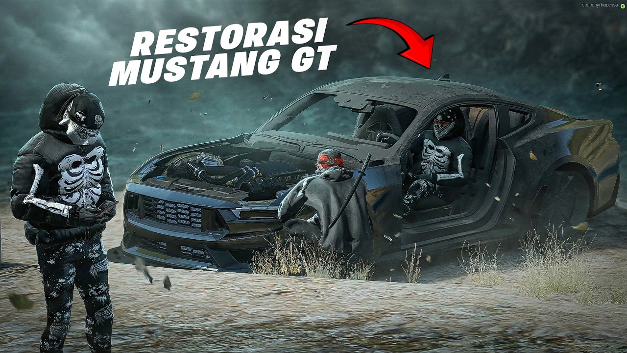 AKU RESTORASI BANGKAI MOBIL MUSTANG GT LANGKA TERBENGKALAI BERTAHUN TAHUN DI GTA 5 ROLEPLAY