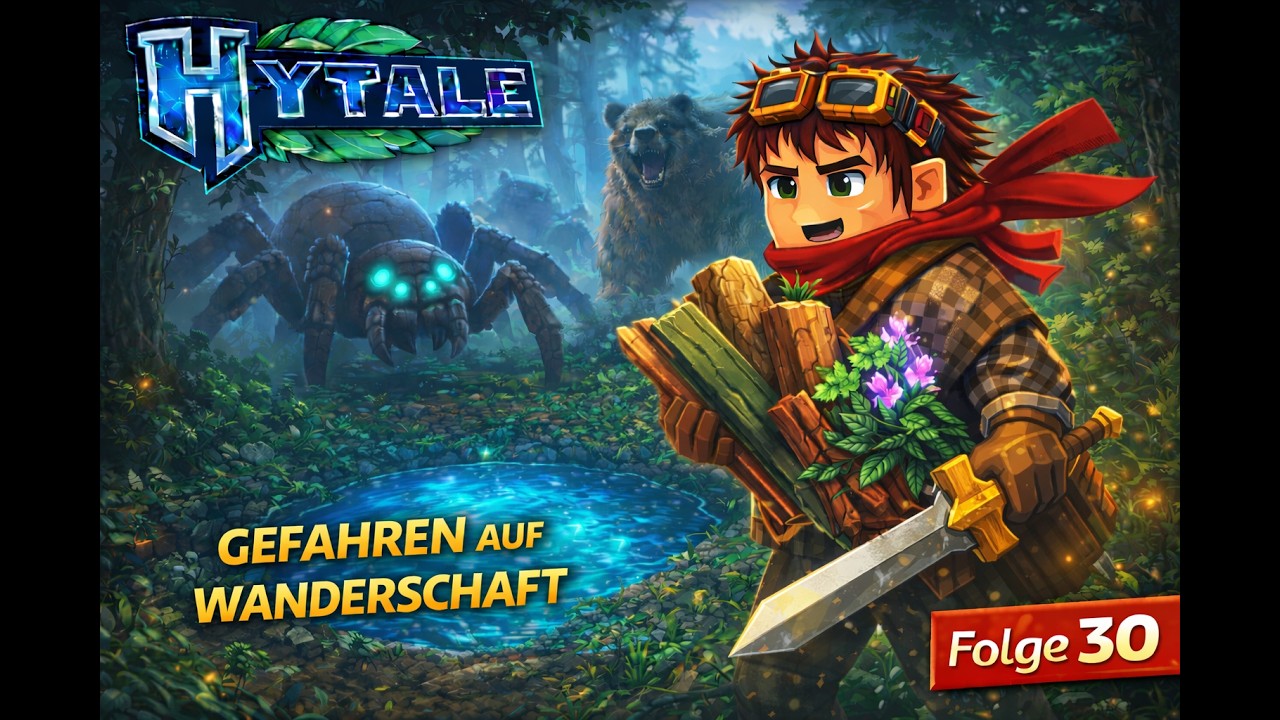Gefahren auf Wanderschaft! Spinnen, Bären & neue Gebiete | Hytale #030