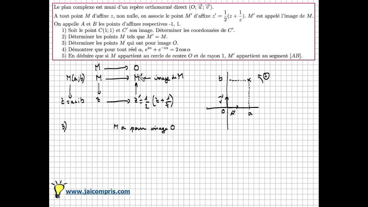 Nombre Complexe : Exercice BAC : Forme exponentielle - Module - Argument - Cercle - TRES IMPORTANT