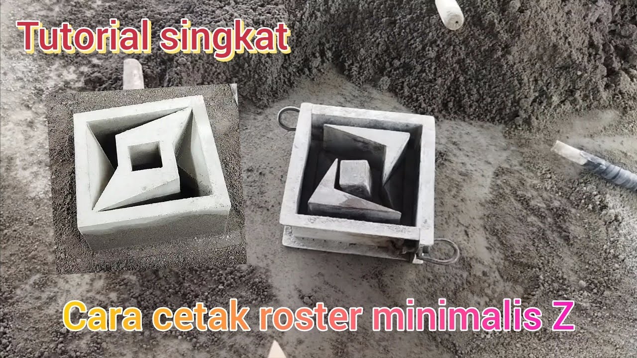 Tutorial singkat cara cetak roster minimalis Z #diy #concrete #homemade 