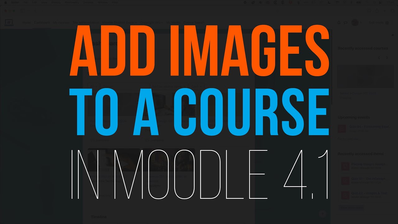 Add Images to a Course Page in Moodle 4.1
