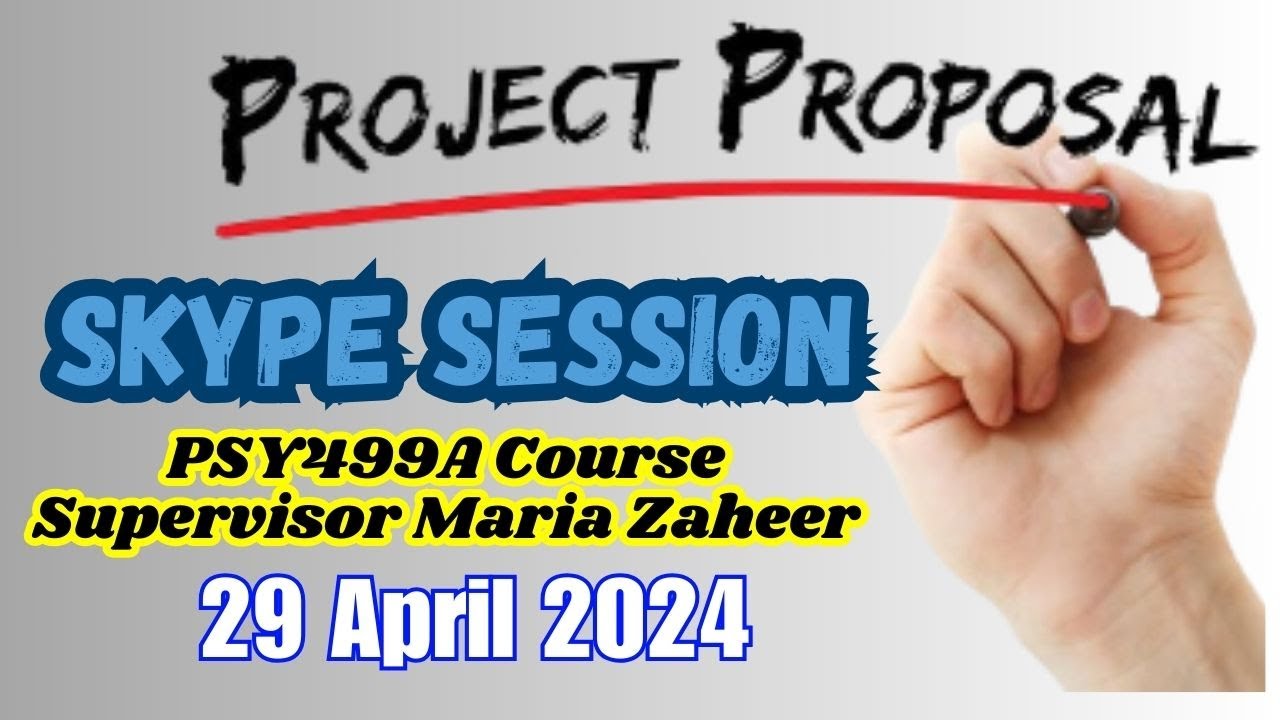 PSY499A Final Year Project 29 April 2024 Course Supervisor Maria Zaheer Project Idea Regards Propsal