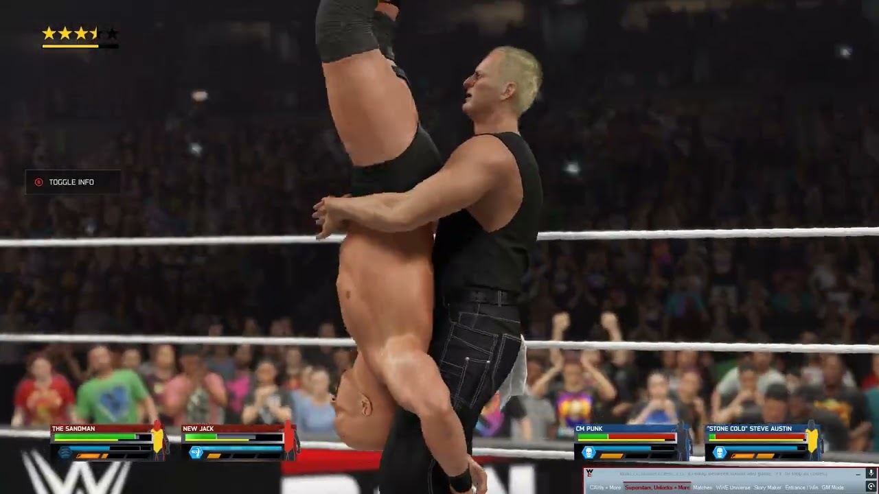 SANDMAN AN NEW JACK VS STONE COLD AN CM PUNK FOR THE ECW TAG TITLES