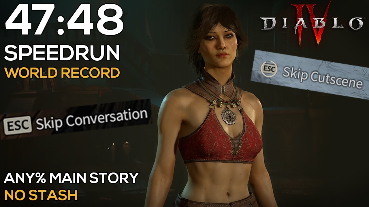 DIABLO 4 SORCERESS SPEEDRUN | МИРОВОЙ РЕКОРД | 47:48 | ЛЮБОЙ% ОСНОВНОЙ ИСТОРИИ | АКТ 1 | ОБЩЕГО С...
