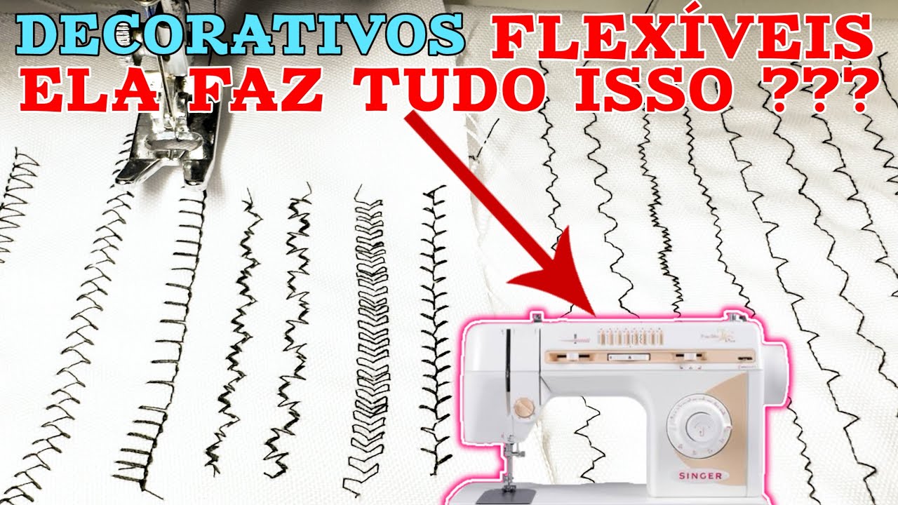 COMO USAR OS PONTOS FLEX&Iacute;VEIS E DECORATIVOS DA SINGER FACILITA PLUS E SIMILARES