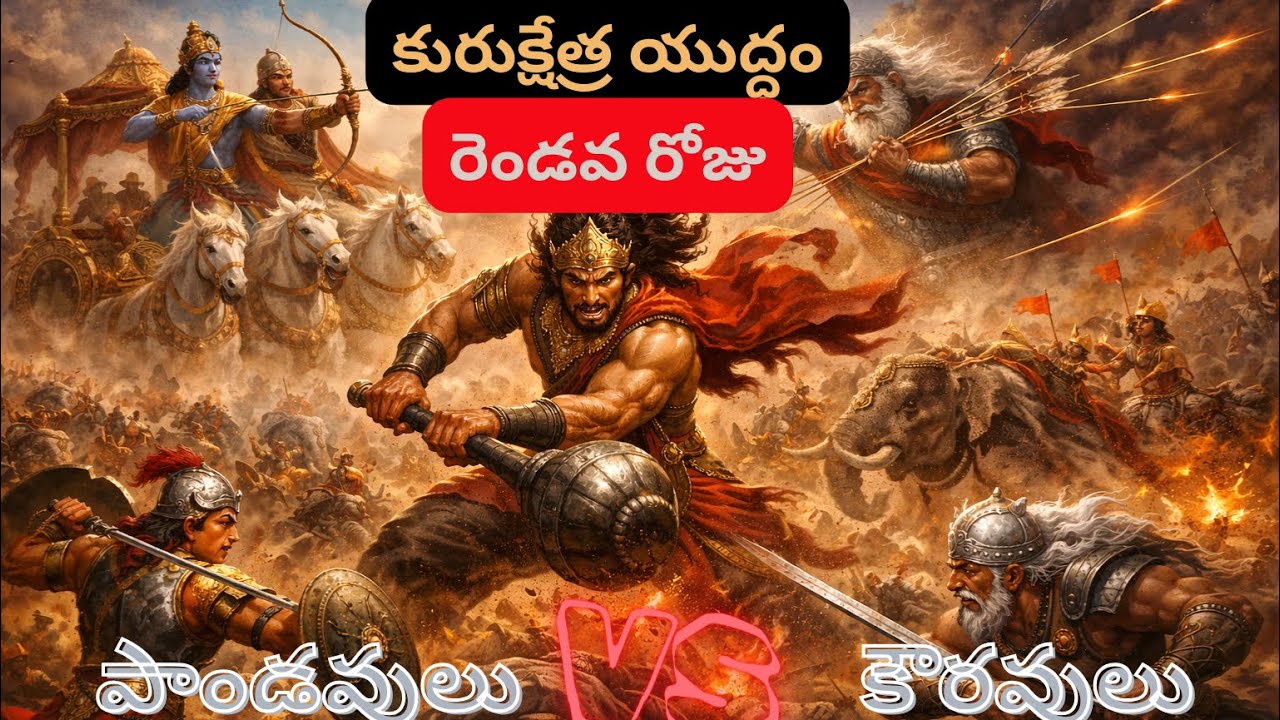 కురుక్షేత్రం – రెండో రోజు: అసలైన రణం || Mahabharata Kurukshetra – Day Two: The Real Battle Begins