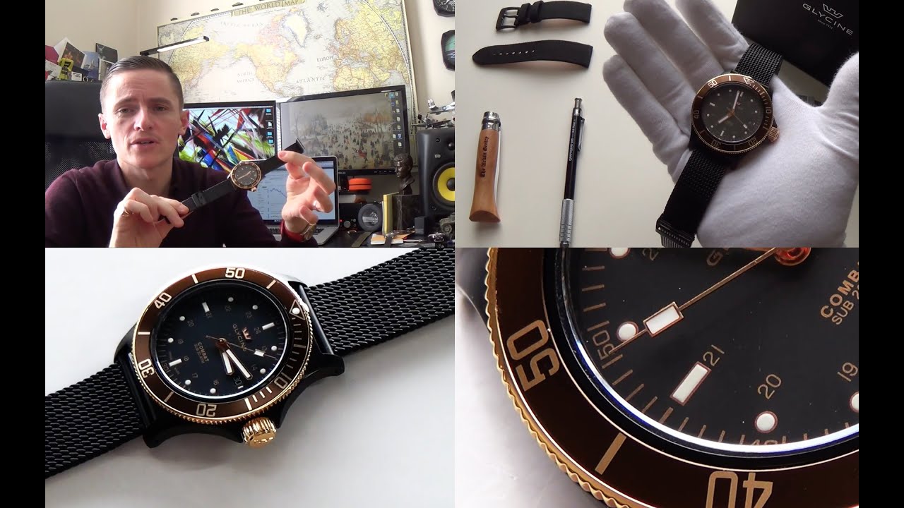 From Switzerland With Love - Glycine Golden Eye Combat Sub Automatic Watch Full Review