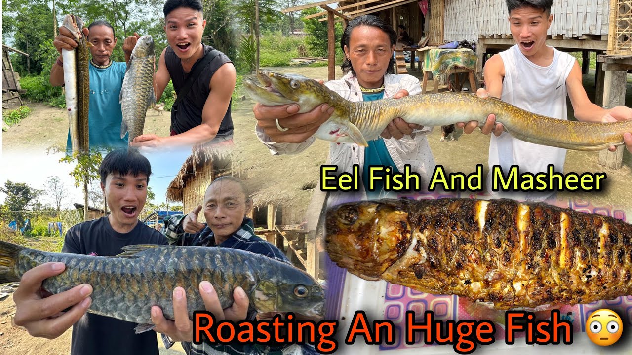 OMG😳! So Big Fish || इतनी बड़ी मछली आज तक नहीं देखी|| Roasting An Huge Masheer Fish || Fishing Video