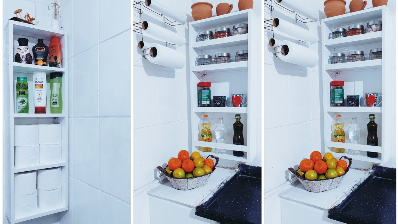 2 Idéias fáceis de fazer para organizar cozinha e banheiro|Faça Você Mesmo|Sandra Batista