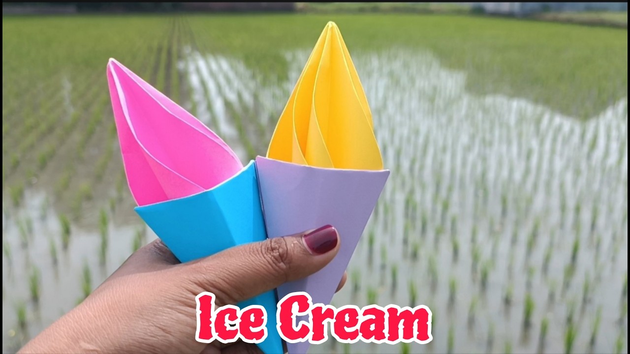 Cara Membuat Es Krim dari kertas Origami