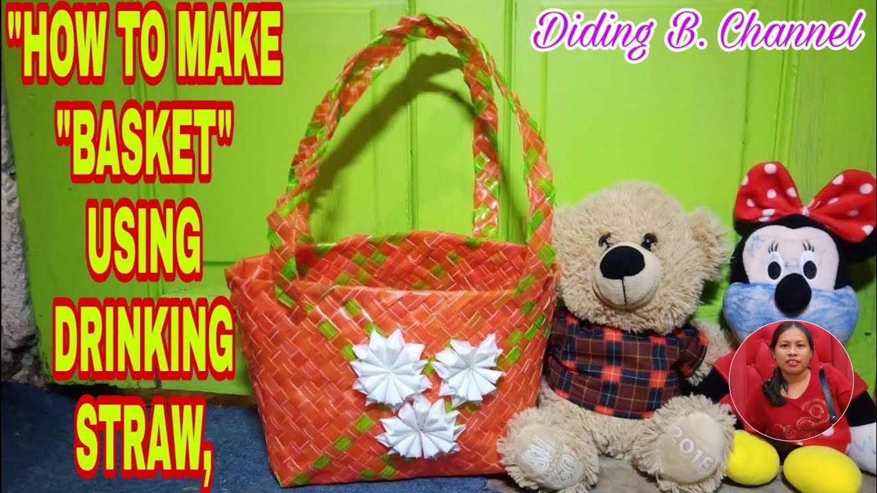 How To Make Basket Using Drinking Straw?#diycraftideas #strawbasket#handmade #easycraft