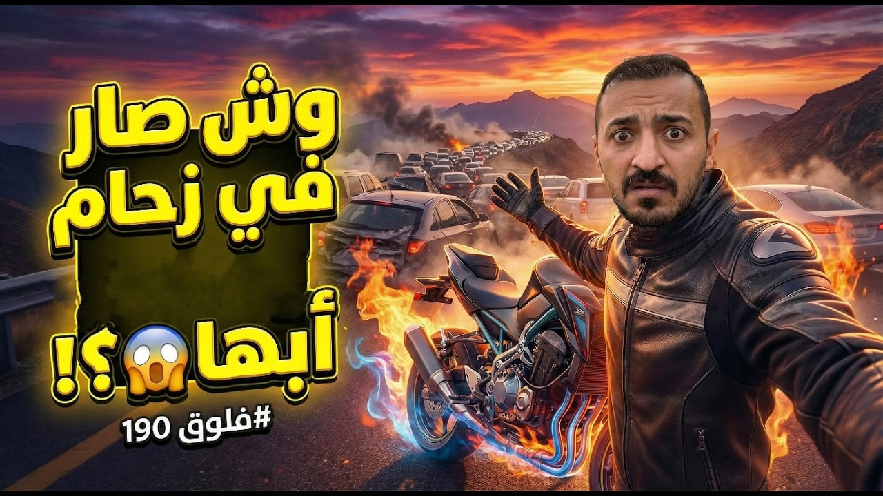 نشبنا في زحمه ابها🥵🏍️+ فصلو العيال😂فلوق#190 @SAIFAANYGAMER