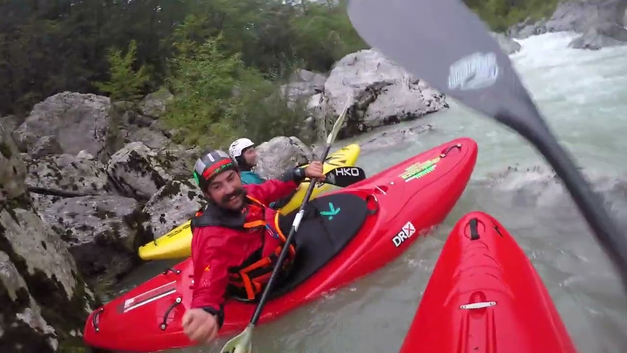 First run on solid level Soča katarakt