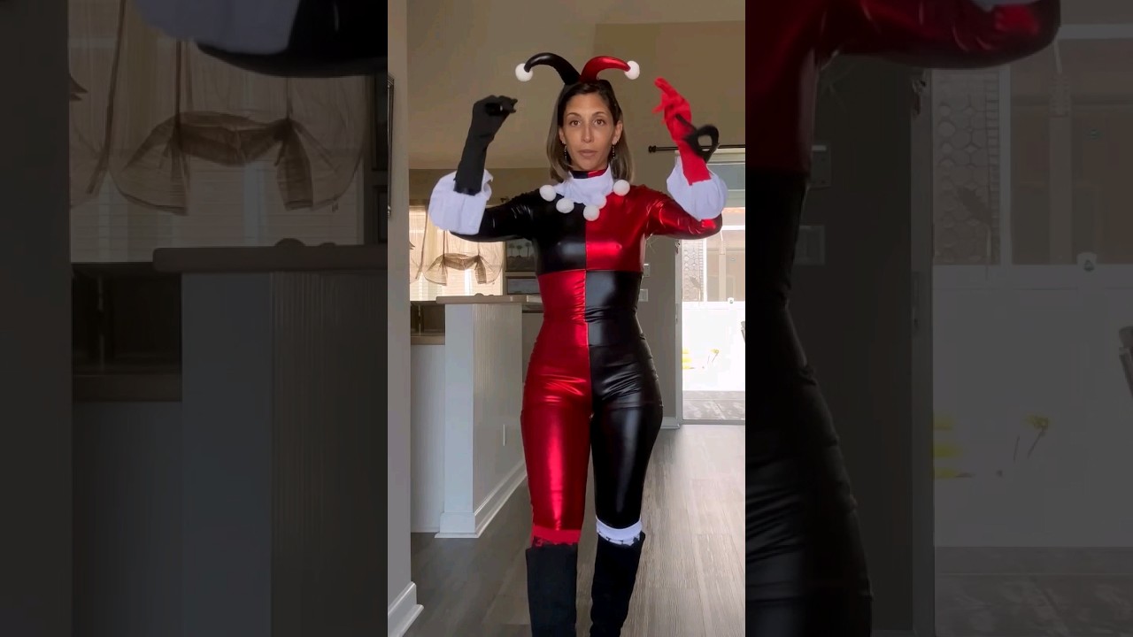 Kompletny kostium Harley Quinn z serialu animowanego #tryon