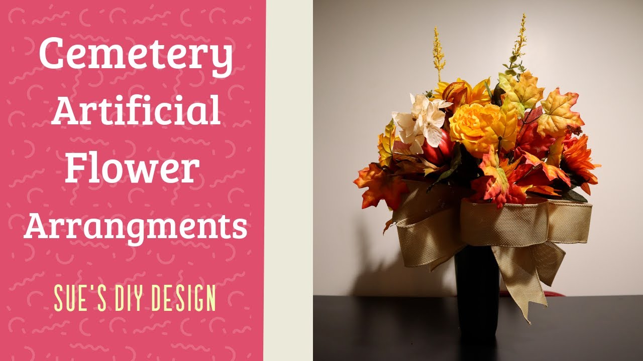 How To Make Cemetery Artificial Flower Arrangement with only Michael’s