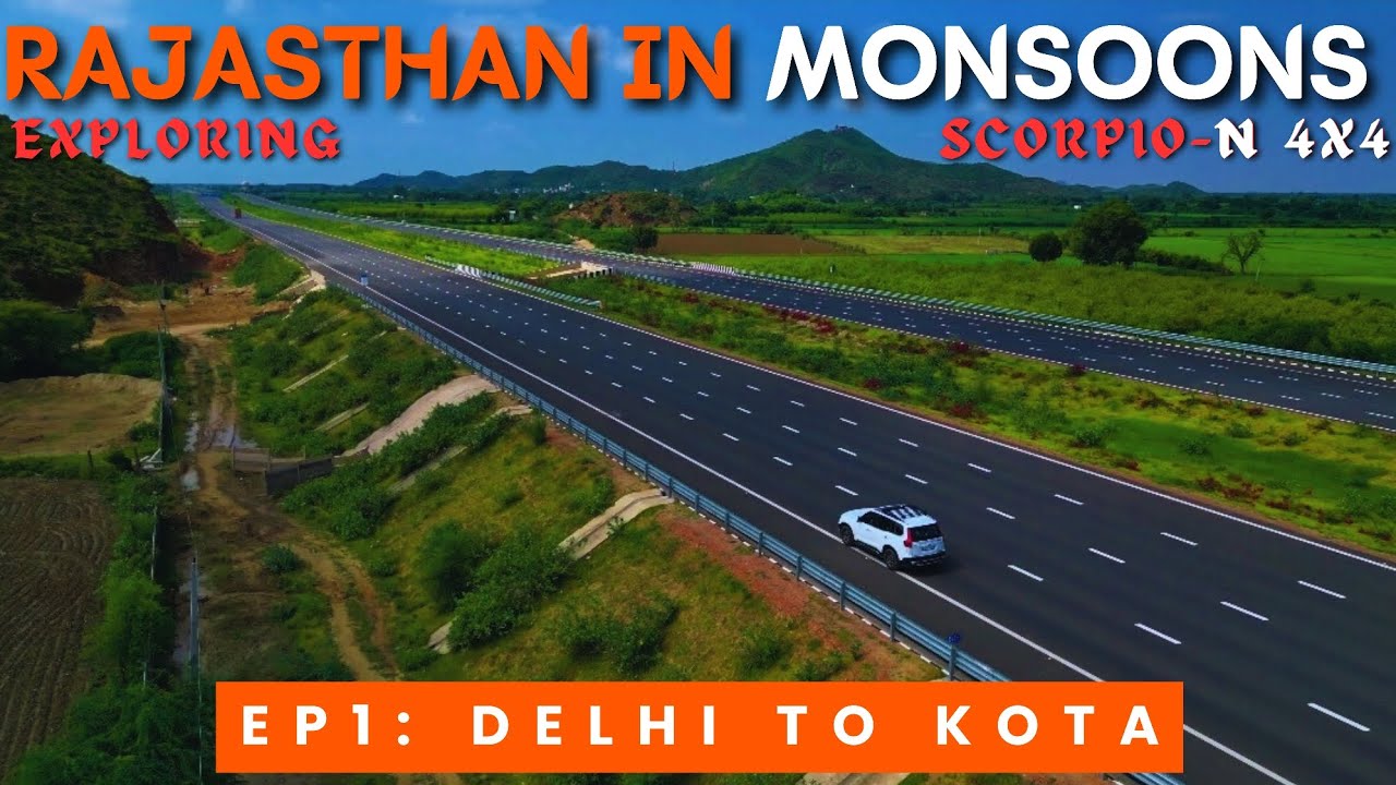 Roadtrip to Rajasthan in Monsoons ❤️ | Delhi to Kota by Road #scorpion #travelvlog #kota #rajasthan