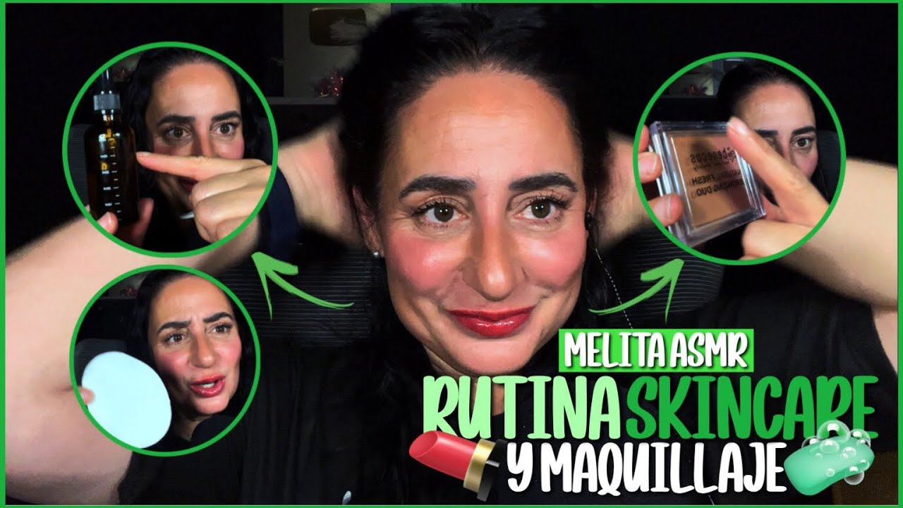 ASMR mi rutina de skincare 🧽 maquillaje 💄 