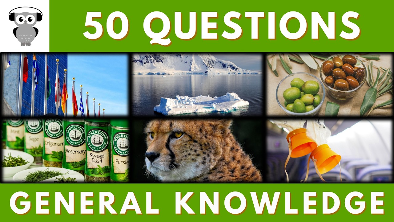 General Knowledge Quiz Trivia | 50 Questions | Do You Know | Pub Quiz #generalknowledge