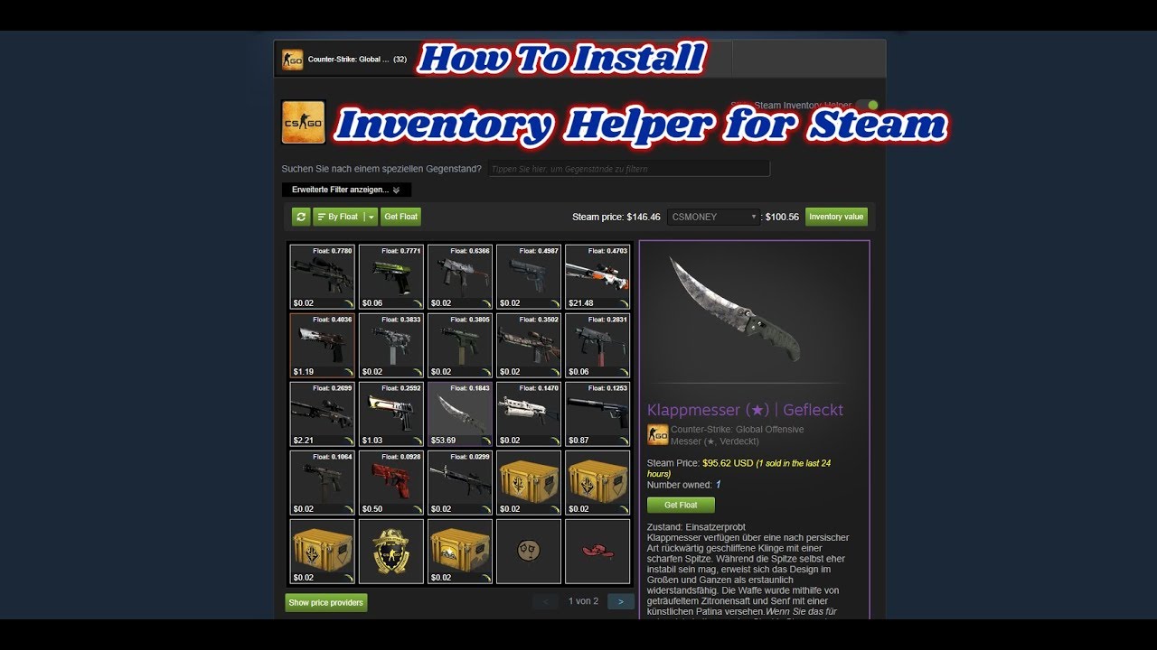How To Install Steam Inventory Helper | (englisch/english)