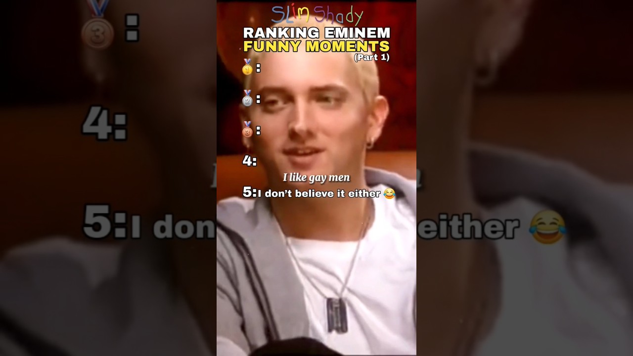 He Actually Said THIS on TV?! 😭 (Eminem Funniest Moments Ranked) 🤣 #shorts