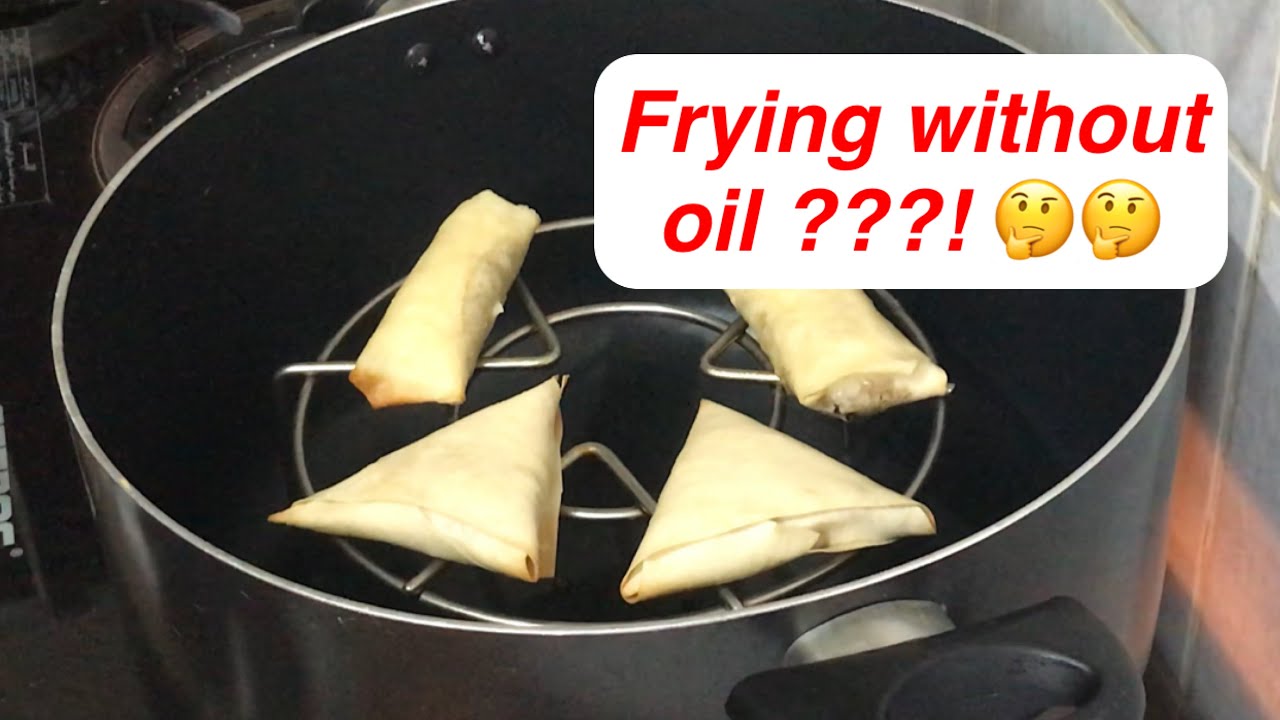 How To Fry Samosa Without Oil ( Deep Fry) / Amazing Hack / No Oil Healthy Samosa / Spring Roll