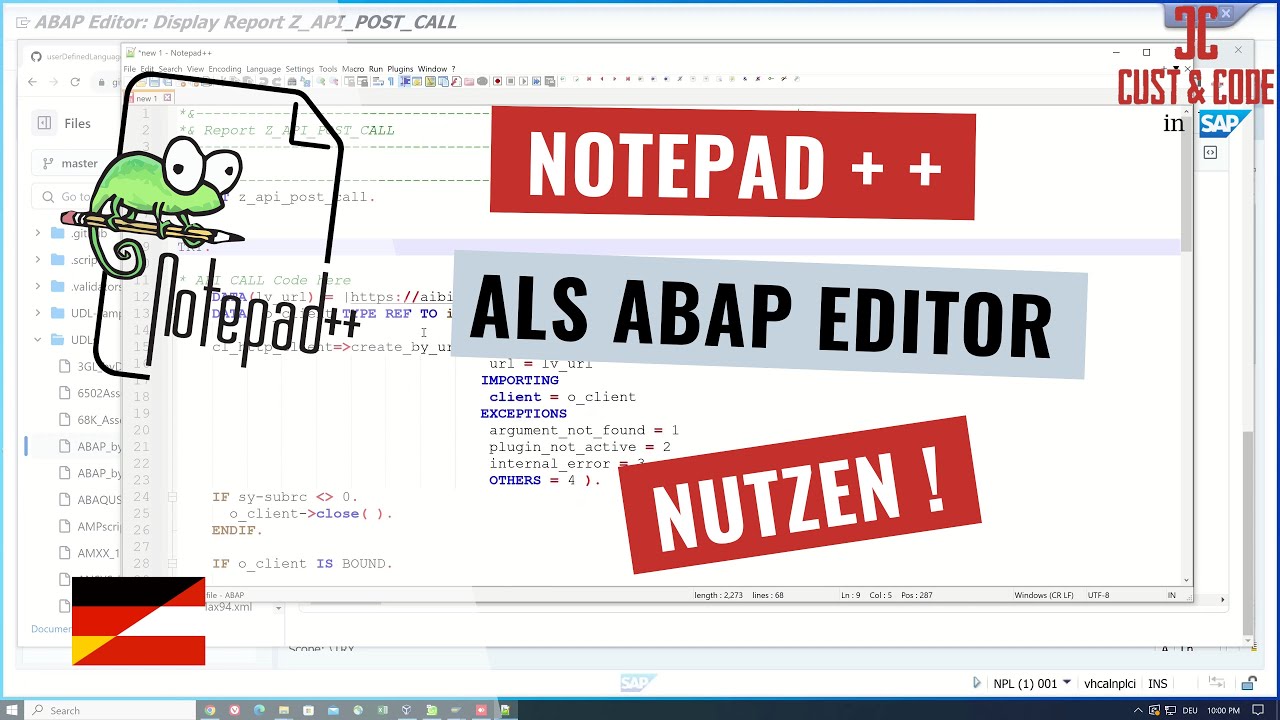 Notepad++ als ABAP Editor nutzen [deutsch]
