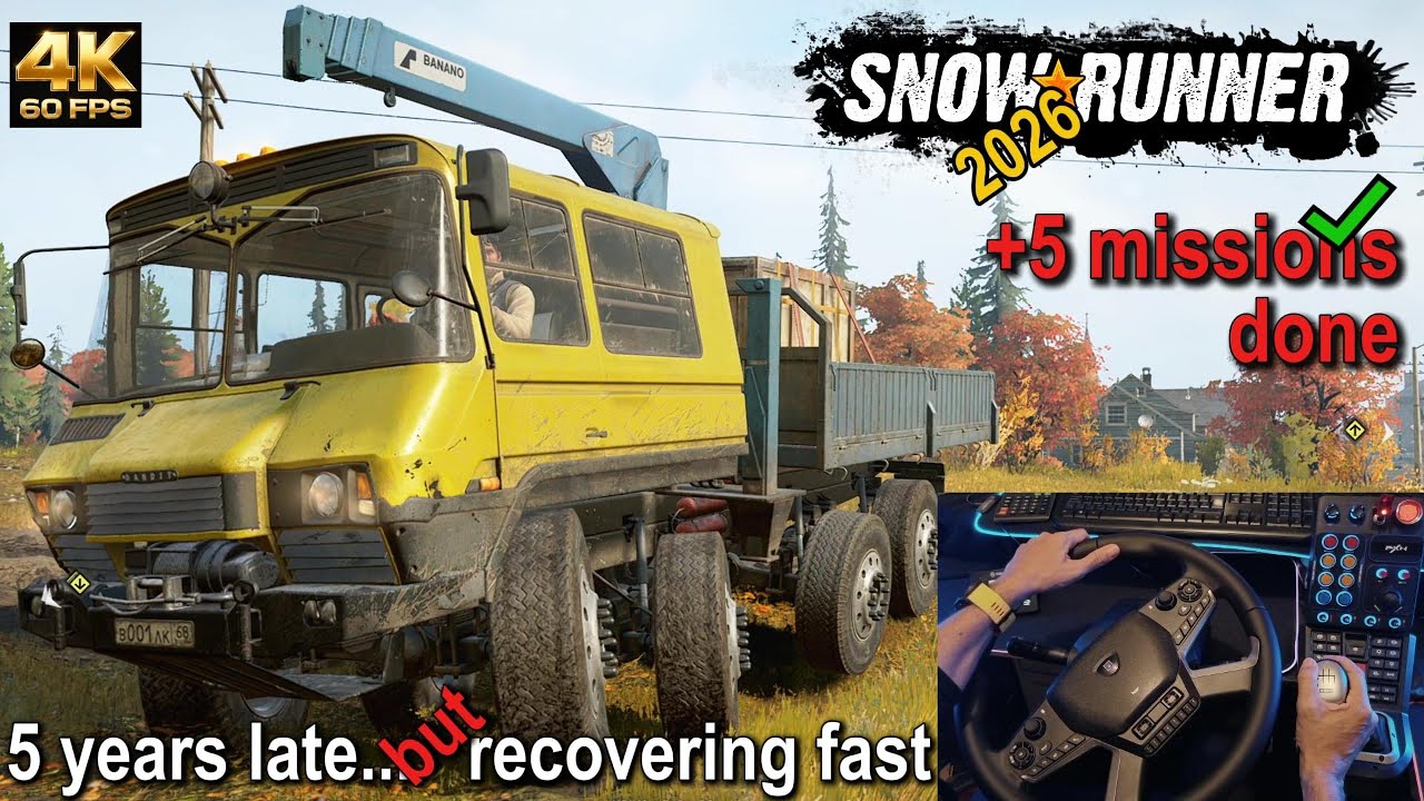 SNOWRUNNER 5 Years late but… 5 missions done! Gameplay with Hori Truck CS | Ep3 Black River |