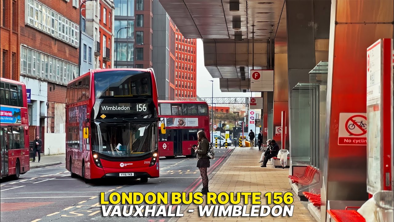 Discover Southwest London aboard Bus Route 156: Vauxhall to Wimbledon | Upper Deck Bus Ride Views 🚌