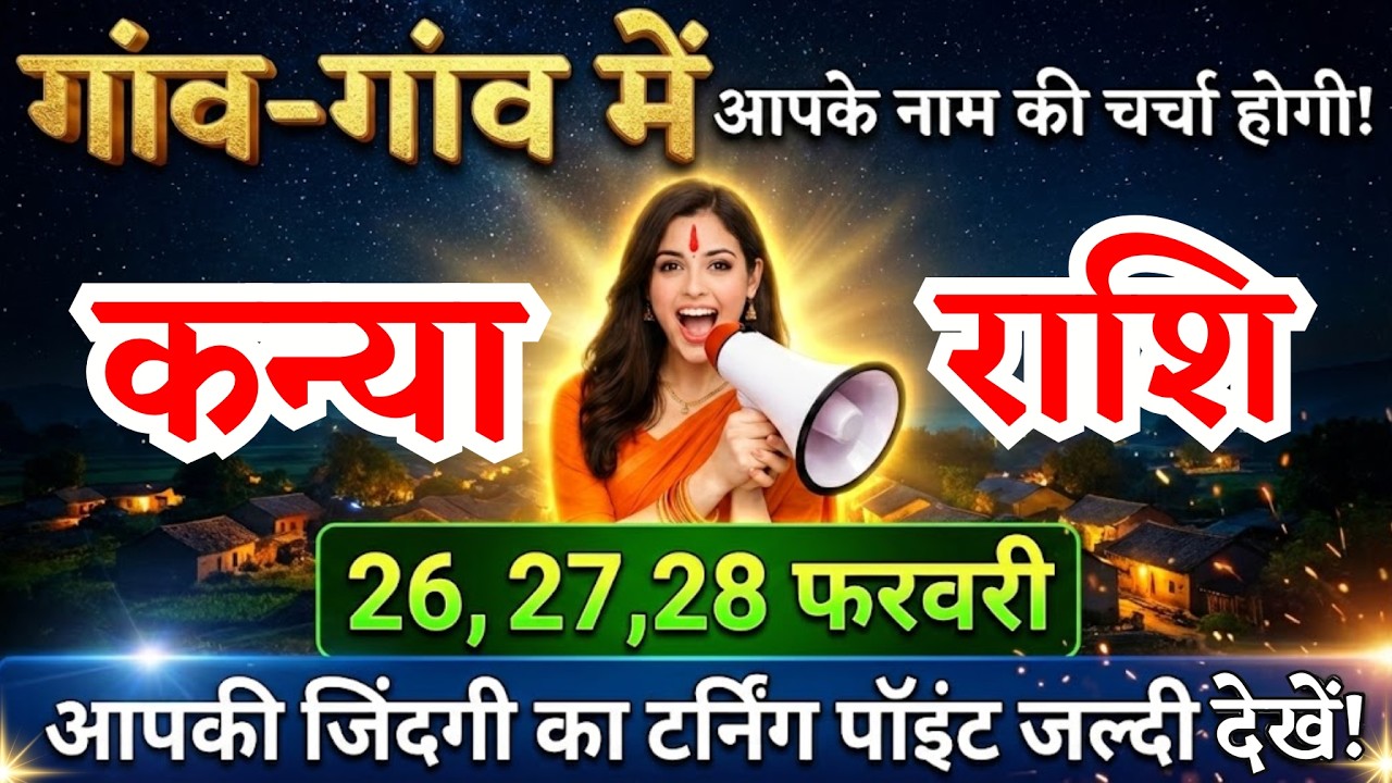 26, 27, 28 फरवरी, कन्या राशि वालों गांव गांव में आपके नाम की चर्चा होगी, Kanya Rashi
