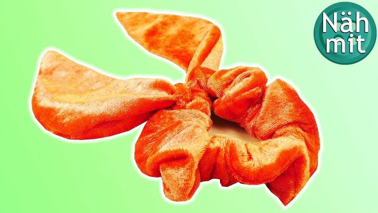 Haargummi nähen | Bow Scrunchie ohne Schnittmuster | Nähen für Anfänger | Stoffreste | Näh mit mir!