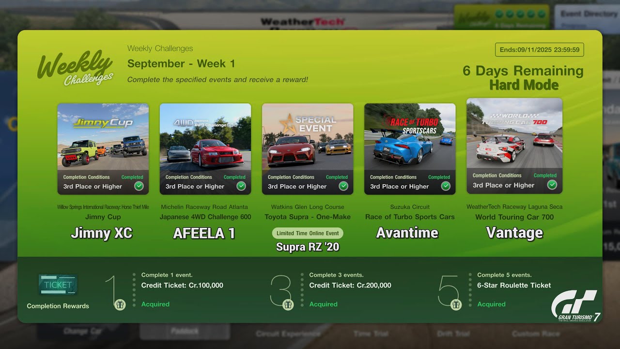 Gran Turismo 7 | Weekly Challenges September 2025 WK.1 - Another Supra?! 4 RACE MERICA [PS5Pro]