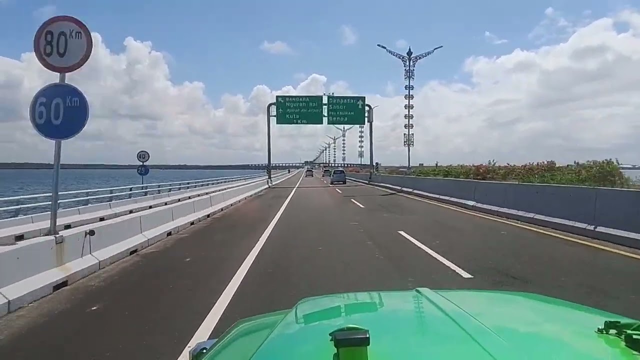 Deckys Transport Bali Crossing the Toll Bridge