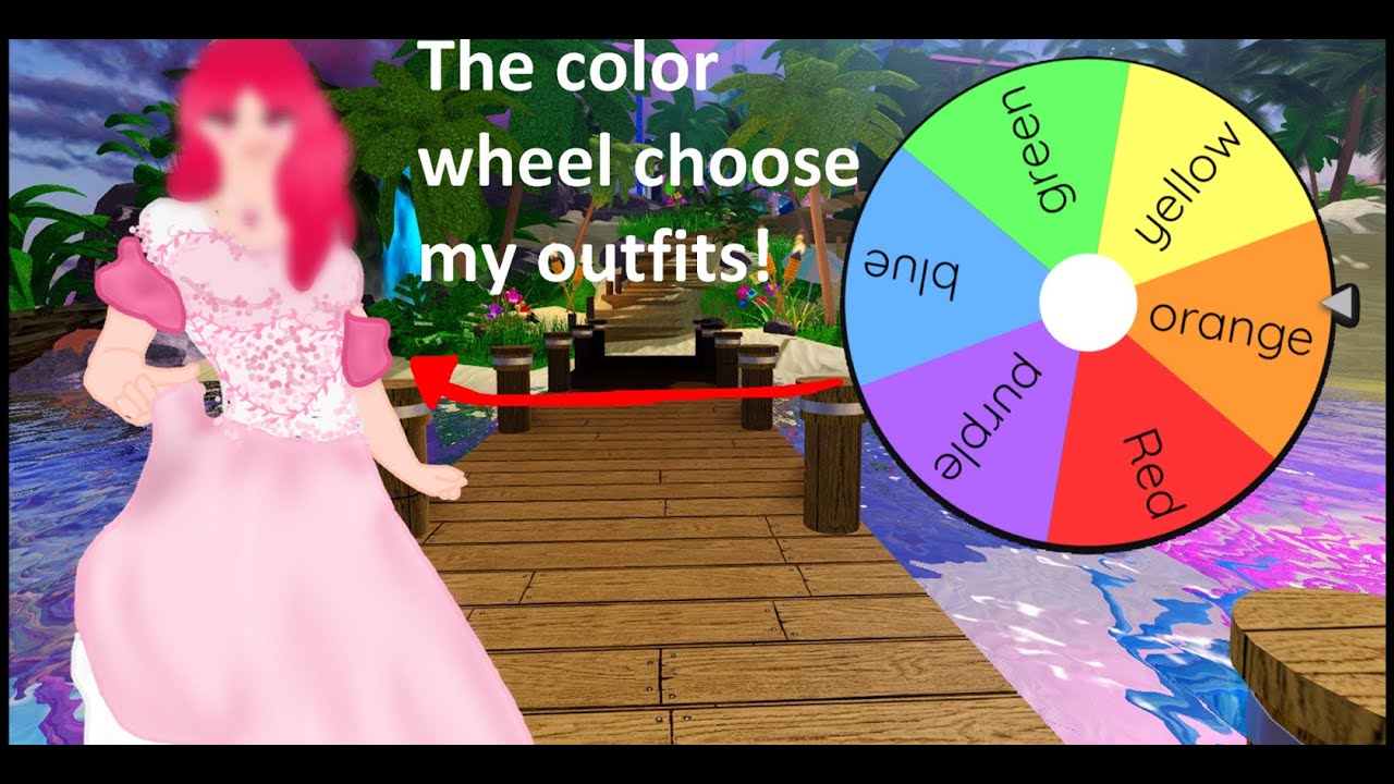 Color wheel chooses my outfits in Royale High! |Sunset island|
