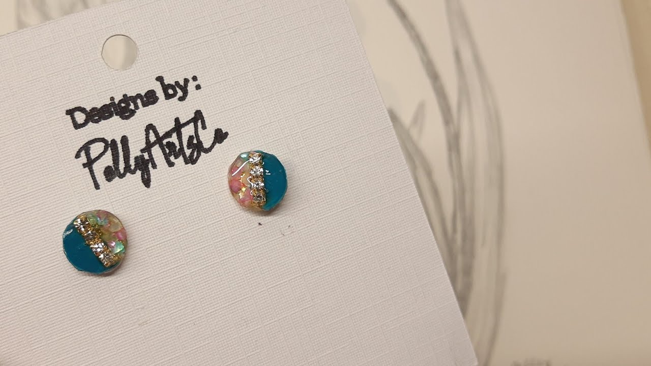 uv resin stud earrings
