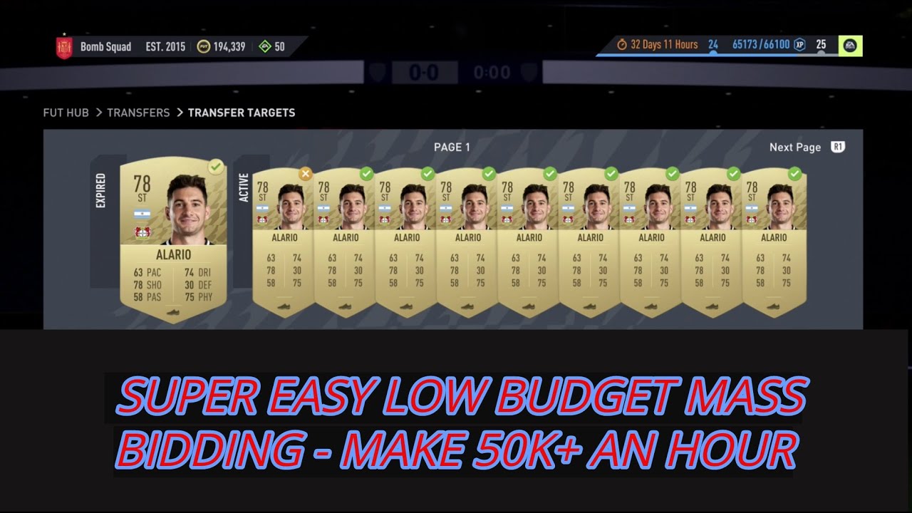 FIFA 22 TRADING TIPS - SUPER EASY LOW BUDGET MASS BIDDING - MAKE 50K+ AN HOUR  - FIFA TRADING TIPS!
