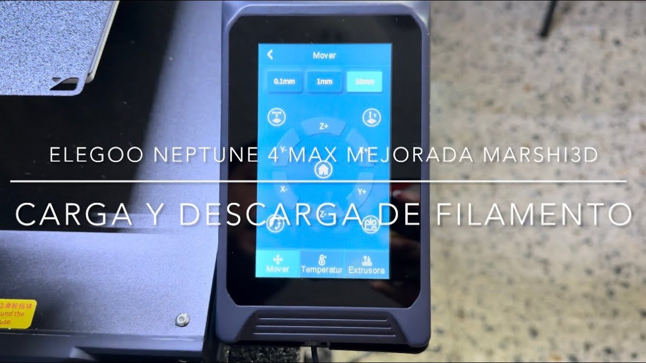 3. Carga y descarga de filamento  | Elegoo Neptune 4 MAX mejorada MARSHI3D
