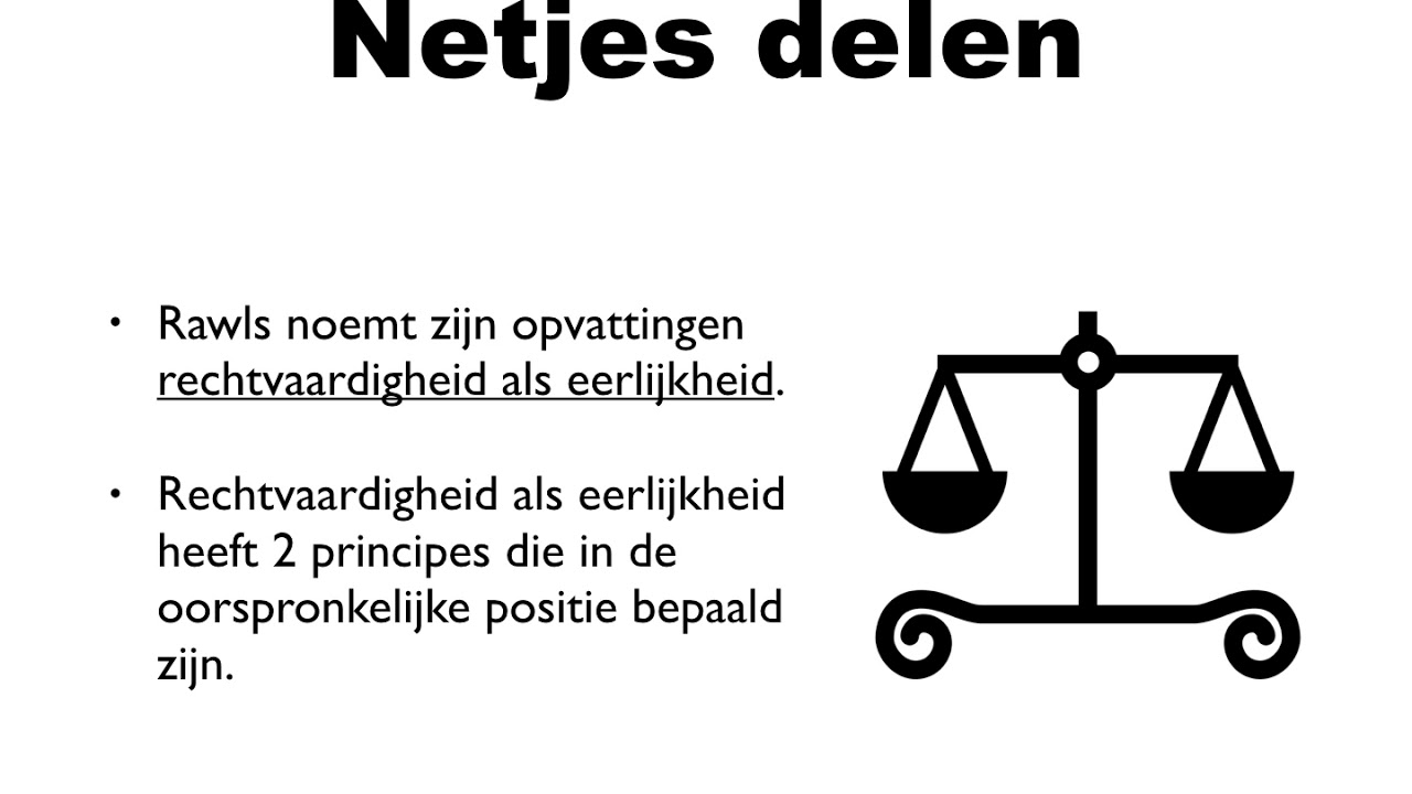 Rawls over rechtvaardigheid als eerlijkheid