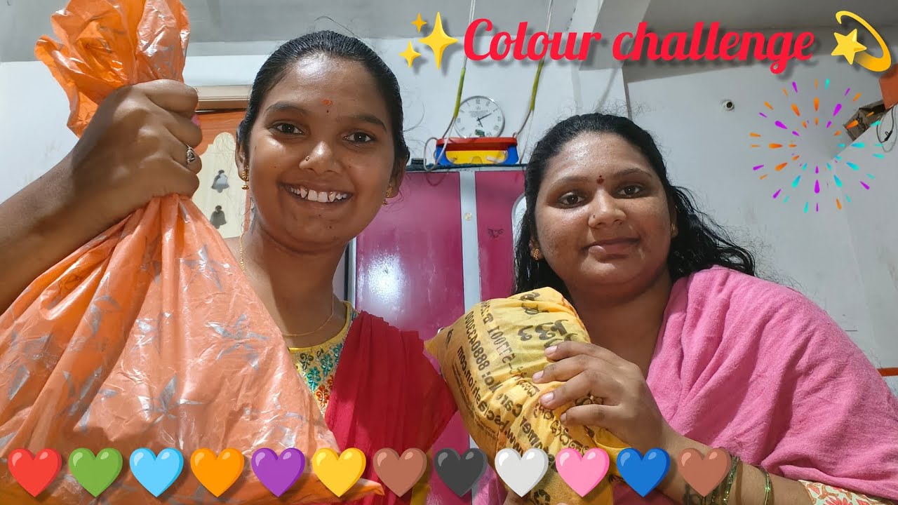 💫Colour challenge with my sweet sister ❤️  #jeeva vlog #love 