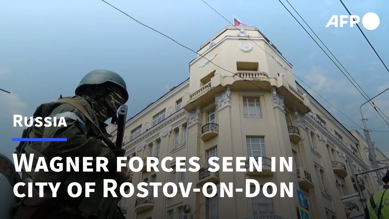 Wagner soldiers and vehicles seen across southern Russian city of Rostov-on-Don | AFP