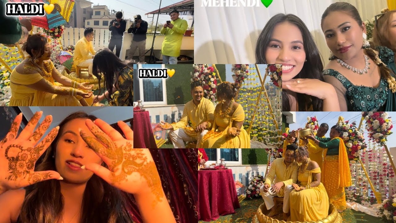 Haldi & Mehendi Vlog💛💚 /KRIJINA ADHIKARI/
