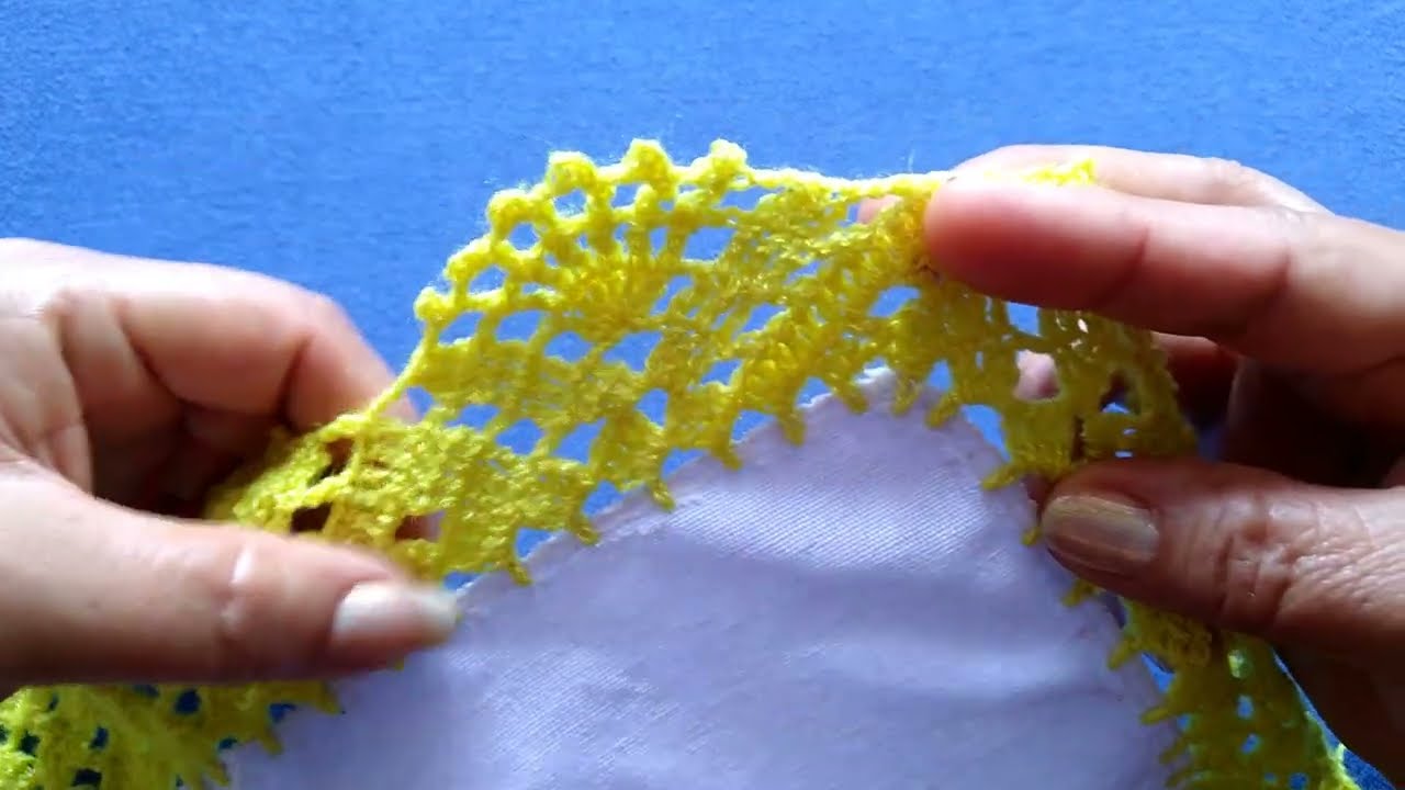 Orilla para servilletas num 822, muy fácil de tejer.#fypage #parati #crochet #arte #tutorial