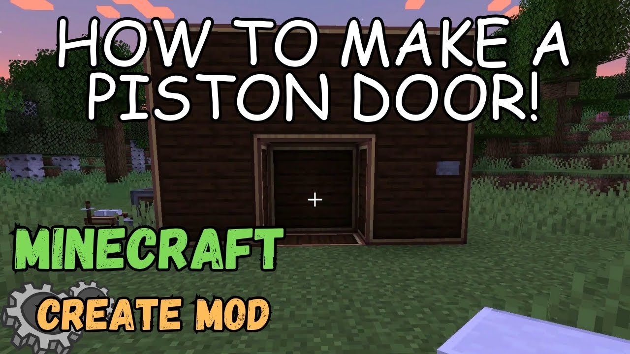 How to make a piston door - Create mod Minecraft