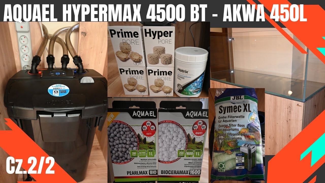 [450L][Technika] Filtr Aquael Hypermax 4500 BT  [Cz. 2/2] Media filtracyjne, Uruchomienie[4K]