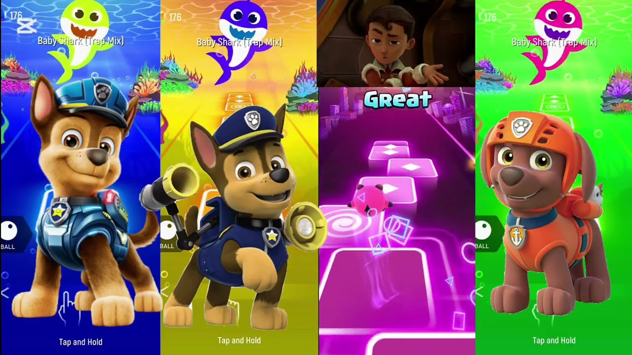 Paw Patrol × Baby Shark – Rainbow Hop Adventure