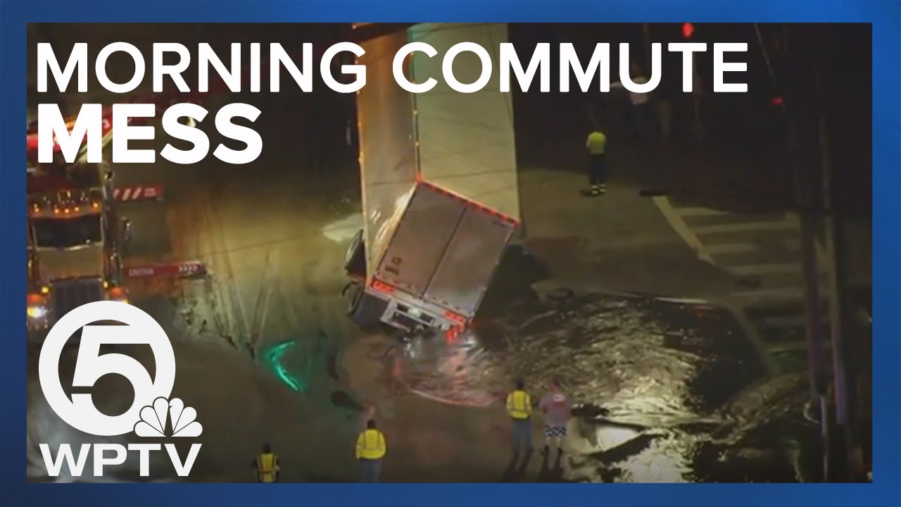 Chopper 5 above tractor-trailer crash on Boynton Beach Boulevard