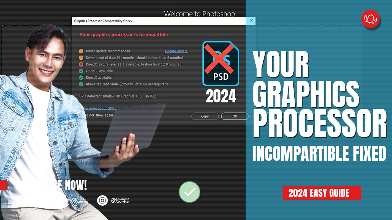 Исправление ошибки «Несовместимость графического процессора» в Photoshop 2024 | ЛЕГКО!