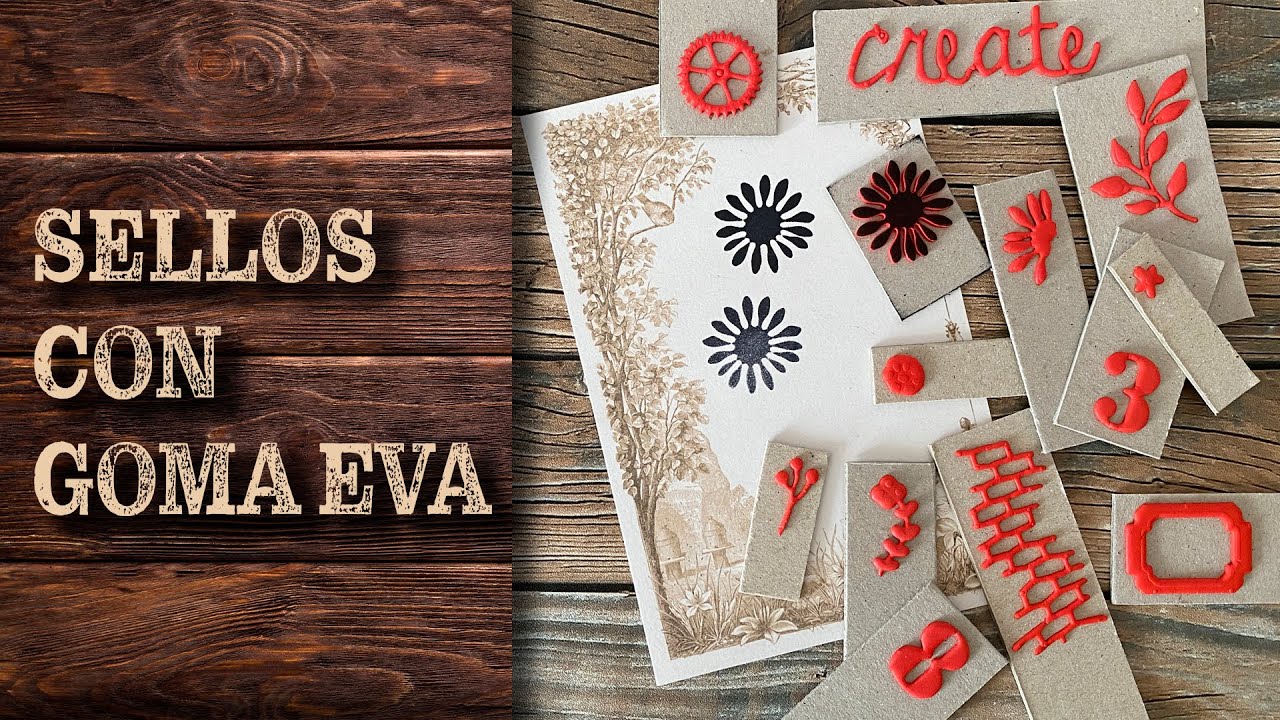 Haz tus propios SELLOS con goma eva. MUY FÁCIL!! 😊