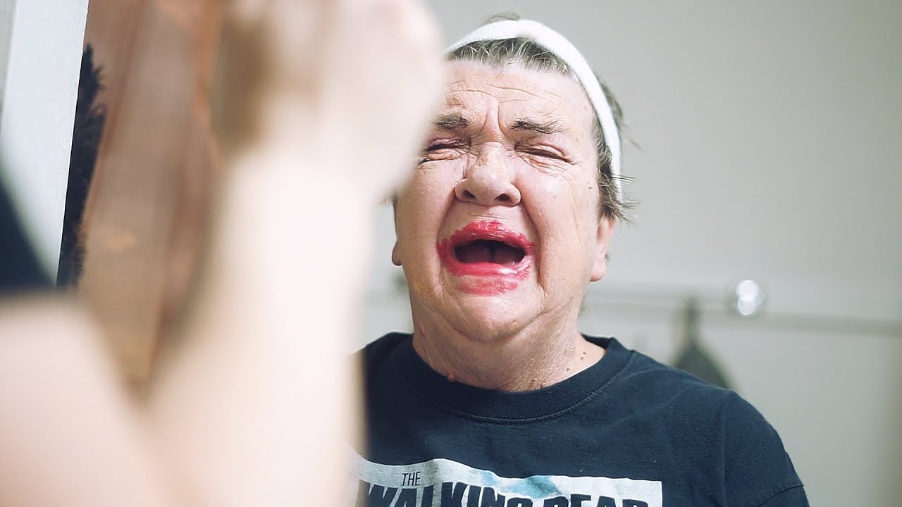 GRANDSON DOES ANGRY GRANDMA'S MAKEUP!