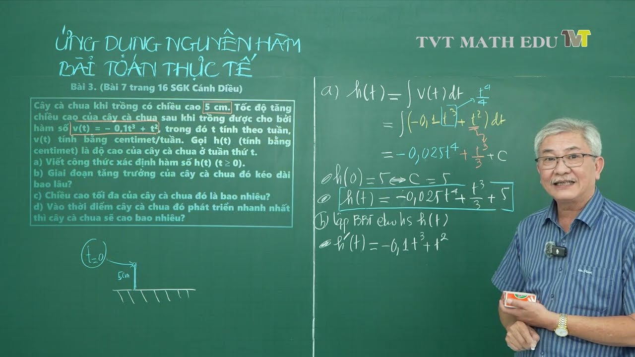 ỨNG DỤNG NGUYÊN HÀM trong Nông Nghiệp, Quản Lý Năng Lượng, Đô Thị, Sự Kiện - Thầy Trần Văn Toàn