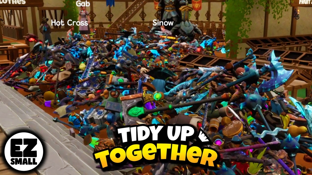 We have to organize the 9,514 items in this store [Tidy Up Together]